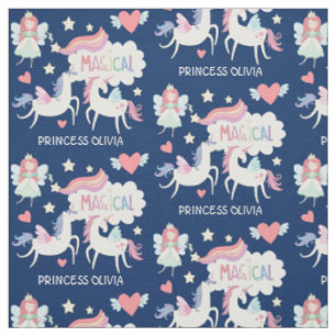 Cute Fairy Princess en Unicorn Kinder Stof