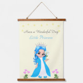 Cute Fairy Princess Girl Birthday Hangend Wandkleed (Voorkant)