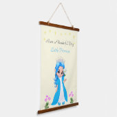 Cute Fairy Princess Girl Birthday Hangend Wandkleed (Gebogen)