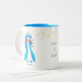 Cute Fairy Princess & Stars Tweekleurige Koffiemok (Voorkant links)
