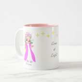 Cute Fairy Princess & Stars Two-Tone Coffee Mok (Voorkant links)