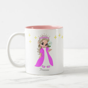 Cute Fairy Princess & Stars Two-Tone Coffee Mok