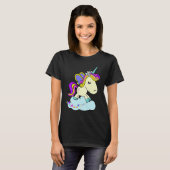 Cute Fairy Princess Unicorn on a Cloud T-shirt (Voorkant volledig)