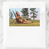 Cute Fairy Rechthoekige Sticker (Tas)