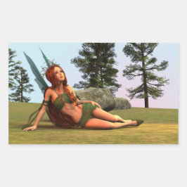 Cute Fairy Rechthoekige Sticker