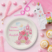 Cute Fairy Tale Pink Princess Party Papieren Bordje (Feest)