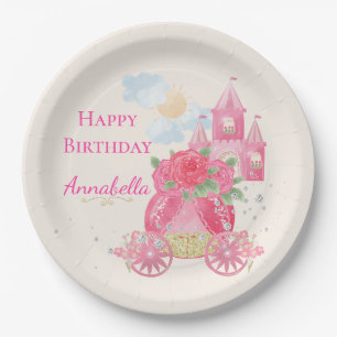 Cute Fairy Tale Pink Princess Party Papieren Bordje