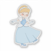 Cute Fairy Tale Princess Pastel Dress Vinyl  Sticker (Voorkant)