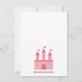 Cute Fairytale Princess Theme, Girl Birthday Party Kaart (Achterkant)