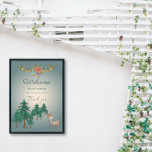 Cute Fairytale Woodland Deer Animals Baby shower Poster<br><div class="desc">In mijn collectie kun je passende producten vinden</div>
