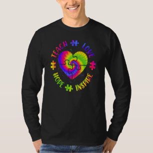 Cute Faith Hope Love Autism Awareness Month Asd Su T-shirt