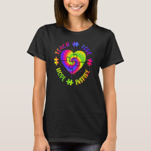 Cute Faith Hope Love Autism Awareness Month Asd Su T-shirt