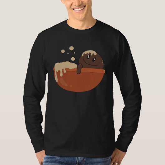 Cute Falafel Swimming in Hummus Bowl Levant Fod T-shirt (Voorkant)