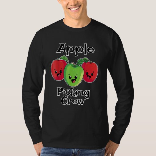 Cute Fall Autumn Orchard Matching Family Apple Pic T-shirt (Voorkant)