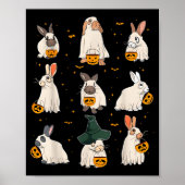 Cute Fall Bunny Ghost Costume Rabbit Lover Soky Se Poster (Voorkant)