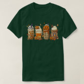 Cute Fall Coffee Pumpkin Spice Latte Iced Autumn H T-shirt (Design voorkant)
