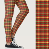Cute fall colors plaid seasonal patterned leggings
