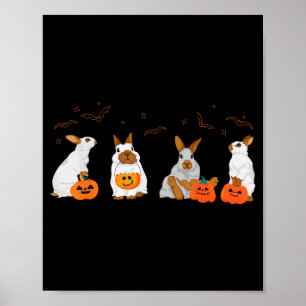 Cute Fall Geest Konijn Halloween Kostuum Poster