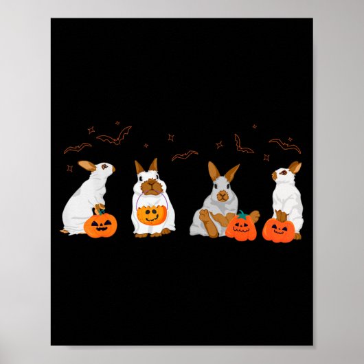 Cute Fall Geest Konijn Halloween Kostuum Poster (Voorkant)