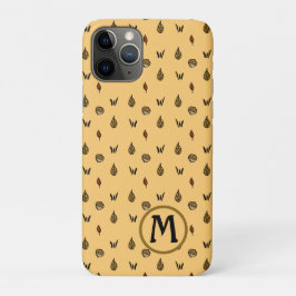 Cute Fall Leaves Acortern Pattern Custom Monogram Case-Mate iPhone Case