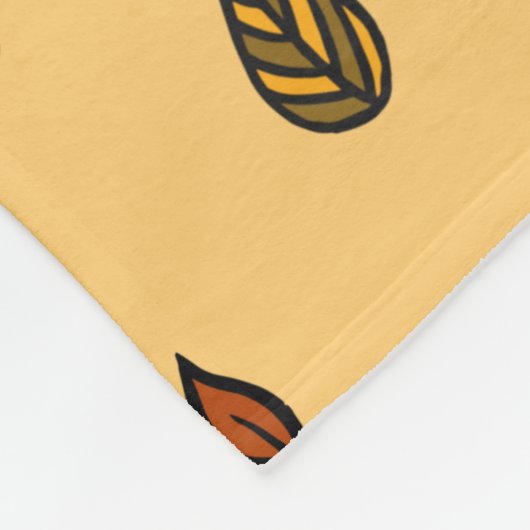 Cute Fall Leaves Acortern Pattern Custom Monogram Fleece Deken (Hoek)