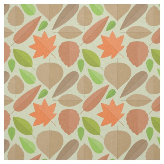 Cute Fall Leaves Pattern Stof (Swatch)