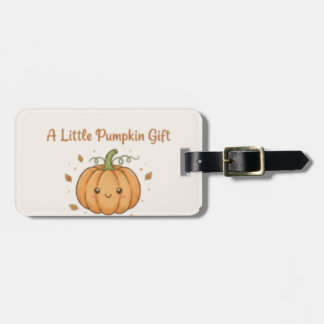 Cute Fall Pumpkin Illustration Bagagelabel