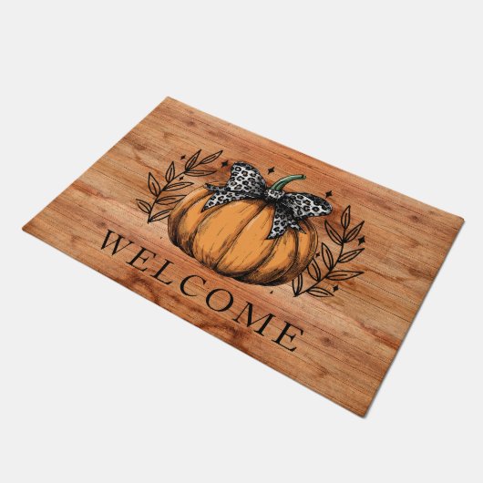 Cute Fall Pumpkin Welcome Deurmat (Schuin)