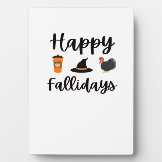 Cute Fall season Happy Fallidays Thanksgiving Hall Fotoplaat (voorkant)