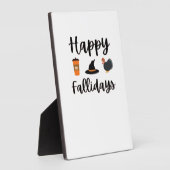 Cute Fall season Happy Fallidays Thanksgiving Hall Fotoplaat (Zijkant)