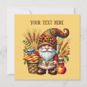 Cute Fall Seasonal gnome party Kaart (Voorkant)