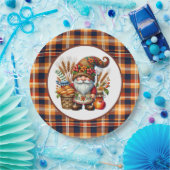 Cute Fall Seasonal gnome party  Papieren Bordje (Feest)