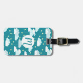 Cute Falling Stars & Clouds Pattern Bagagelabel (Voorkant horizontaal)
