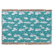 Cute Falling Stars & Clouds Pattern