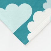 Cute Falling Stars & Clouds Pattern Fleece Deken (Hoek)