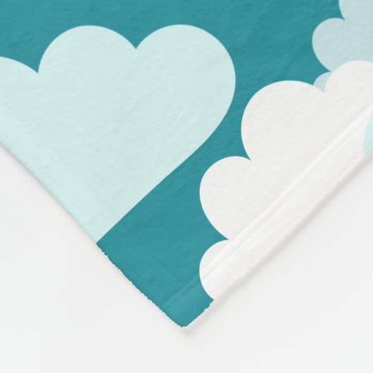 Cute Falling Stars & Clouds Pattern Fleece Deken (Hoek)