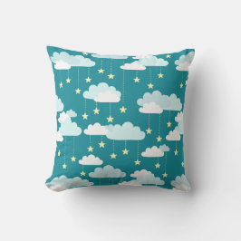 Cute Falling Stars & Clouds Pattern Kussen