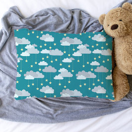 Cute Falling Stars & Clouds Pattern Kussensloop