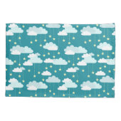 Cute Falling Stars & Clouds Pattern Kussensloop (Achterkant)
