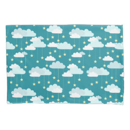 Cute Falling Stars & Clouds Pattern Kussensloop