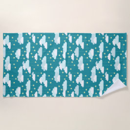 Cute Falling Stars & Clouds Pattern Strandlaken