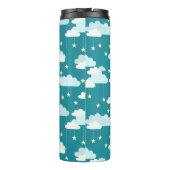 Cute Falling Stars & Clouds Pattern Thermosbeker (Achterkant)