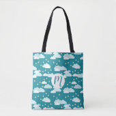 Cute Falling Stars & Clouds Pattern Tote Bag (Voorkant)