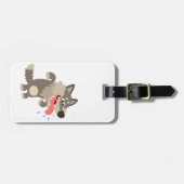 Cute Famated Cartoon Wolf Bagagelabel (Voorkant horizontaal)