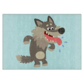 Cute Famated Cartoon Wolf Cutting Board Snijplank (Voorkant)