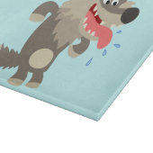Cute Famated Cartoon Wolf Cutting Board Snijplank (Hoek)