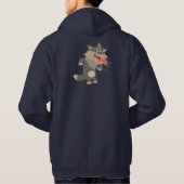 Cute Famated Cartoon Wolf Hoodie (Achterkant)