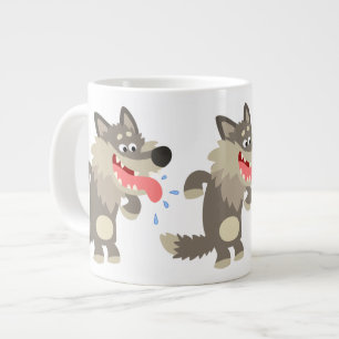 Cute Famated Cartoon Wolf Jumbo Mok