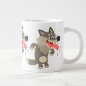 Cute Famated Cartoon Wolf Jumbo Mok (Rechts)