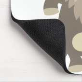 Cute Famated Cartoon Wolf Mousepad Muismat (Hoek)